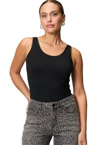 Zero Damen Tanktop "Zero Baumwoll-Top mit Rundhalsausschnitt", schwarz, Basic, Gr. 44, clean, Jersey, Obermaterial: 95% Baumwolle, 5% Elastan.