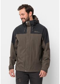 Jack Wolfskin Herren Trekkingjacke "KAMMWEG 2L JKT M", braun, Gr. XXL, OBERSTOFF 89% POLYESTER, 11% POLYURETHAN 1.FUTTER 100% POLYESTER 2.LINING 84%