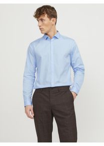 Jack & Jones JACK & JONES Herren Langarmhemd "JPRBLACARDIFF SHIRT L/S NOOS", blau, modisch, Gr. L, unifarben, Web, Obermaterial: 100% Baumwolle, Hemden