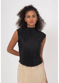 FRESHLIONS Damen Klassische Bluse "Loreen", schwarz, elegant, Gr. M, unifarben, 100% Polyester, Blusen, aus recyceltem Polyester