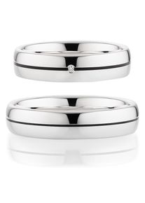 Bruno Banani Trauring "Schmuck Geschenk Ehering Hochzeit Damenring Herrenring", 63, ohne Brillant, Silber 925 (Sterlingsilber), 5mm, silber, Silber