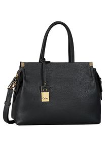 Gabor Damen Shopper "Gela", schwarz, Polyurethan, Polyurethan (PU), clean, gepflegt, unifarben, Taschen, genarbtes Lederimitat mit schmückenden