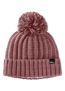 Jack Wolfskin Damen Bommelmütze "HIGHLOFT KNIT BEANIE W", rot, Gr. S, Hauptmaterial: 100% Polyester (recycled); Futter: 100% Polyester, Mützen