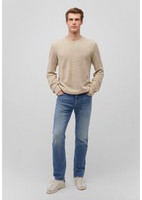 Mavi Herren Strickpullover "CREW NECK SWEATER", beige, casual, Gr. L, unifarben, Jersey, 50% Baumwolle, 50% Polyacrylnitril, Pullover, Basic Pullover