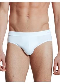 Calida Herren Slip, Gr. XXL, weiß, Obermaterial: 95% Baumwolle, 5% Elasthan, unifarben, Unterhosen, mit kleinem Logo-Schriftzug