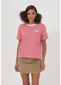 FRESHLIONS Damen T-Shirt "Fitore", rot, casual, Gr. L, gestreift, 100% Baumwolle, Shirts, in tollem Streifen-Design