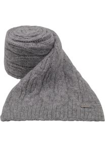 Chillouts Damen Strickschal "Giralda Scarf", grau, modisch, unifarben, Feinstrick, Materialmix, Modetücher, mit eleganter Strickoptik