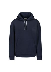 NO EXCESS Herren Hoodie, blau, casual, Gr. S, unifarben, Sweatware, Obermaterial: 100% Baumwolle, Sweatshirts, mit Logo Stickerei