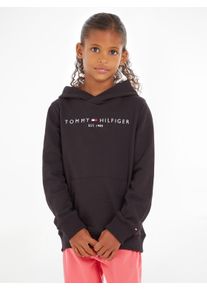Tommy Hilfiger Jungen Kapuzensweatshirt "ESSENTIAL HOODIE", schwarz, modisch, Gr. 6, bestickt, Obermaterial: 100% Baumwolle, Sweatshirts, Kinder Kids