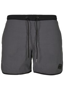 Urban Classics Herren Badeshorts "Urban Classics Herren Retro Swimshorts", schwarz, Gr. S, 100% Polyamid, Badehosen