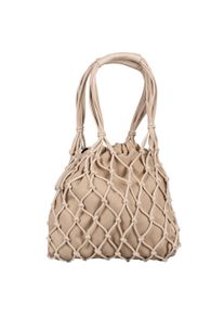 Damen Hobo "Iris", Tom Tailor Denim, weiß, Polyurethan, Flechtoptik, Leinenoptik, Taschen, handgearbeitete Netztstruktur ist der Blickfang