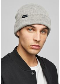 Urban Classics Damen Beanie "Urban Classics Unisex Basic Flap Beanie", grau, Kunstfaser, Mützen