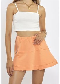 FRESHLIONS Damen Sommerrock "Selena", orange, casual, Gr. M, unifarben, 65% Baumwolle, 35% Polyester, Röcke, mit breitem Bund