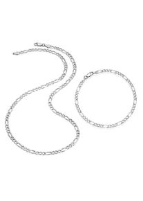 Firetti Damen Schmuckset "Multipack Schmuck Geschenk Silber 925 Halskette Armkette Figarokette", 45, silber, Silber 925 (Sterlingsilber), Schmuck-Sets