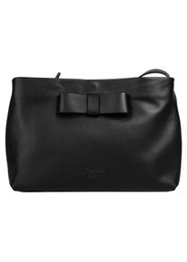 Samantha Look Damen Umhängetasche, schwarz, Leder, clean, Taschen, echt Leder, Made in Italy