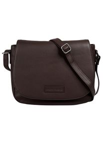 Bruno Banani Damen Umhängetasche, braun, Leder, unifarben, leicht glänzend, Taschen, echt Leder