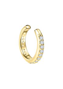 Vivance Damen Paar Ohrclips "925/- Sterling Silber vergoldet Zirkonia", ONE-SIZE, Silber 925 (Sterlingsilber), gelb, Silber 925 (Sterlingsilber),