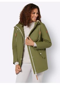 Casual Looks Damen Funktionsjacke, grün, Gr. 46, unifarben, 100% Polyurethan, Ärmelfutter:100% Polyester, Jacken