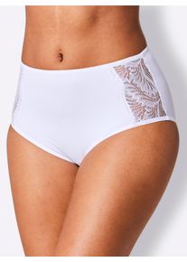 w&auml;schepur sheego Gro&szlig;e Gr&ouml;&szlig;en H&uuml;ftslip mit Spitzen-Einsatz seitlich, wei&szlig;, Gr&ouml;&szlig;e 44/46 - Damen