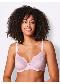 wäschepur sheego Große Größen Bügel-BH mit elastischer Spitze, hellrosé, Größe 90C - Damen