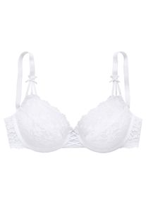 Vivance Große Größen Bügel-BH Gr. 100C weiß geblümt für Damen
