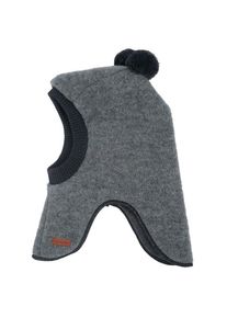 MaxiMo Mini-Schlupfmütze Zipfel und Pompons Fleece Mütze Kinder Freizeit (Gr 49 cm |grau)