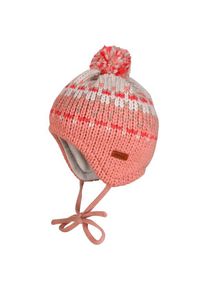 MaxiMo Baby-Mütze ausgenäht mit Pompon Mütze Kinder (Gr 49 cm |rosa)
