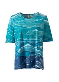 DW-Shop Baumwoll-Shirt, Druck türkis, 52/54