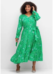 sheego by Joe Browns Große Größen Maxikleid mit floralem Alloverdruck Gr. 52 grün geblümt von sheego für Damen