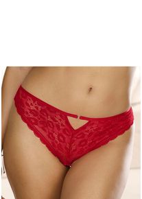 Vivance String rot Gr. 32/34 für Damen. Mit Bänder, Spitze, Ösen. Figurbetont. Nachhaltig.