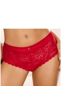 Vivance Panty rot Gr. 32/34 für Damen. Mit Schmuckelement, Schleife, Spitze. Figurbetont. Nachhaltig.