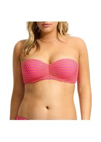 Seafolly Mesh Effect Bustier Bandeau Bikini-Top Damen Schwimmen (Gr 40 |rosa)