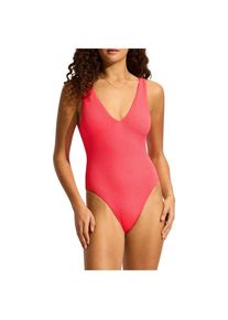 Seafolly Sea Dive Deep V Neck One Piece Badeanzug Women (Größe 16 |bunt)