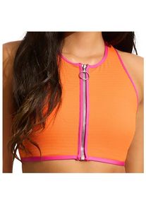 Bikini Top Seafolly Beach Bound Zip Front Tank Top Damen (Gr 34 |orange)
