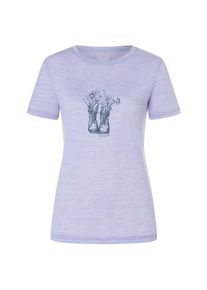 Merinoshirt super.natural Flower Boots Tee Damen (Gr L |lila)
