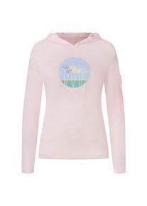 Woll- & Merinopullover super.natural Tulips Light Print Hoodie Damen (Gr S |rosa)