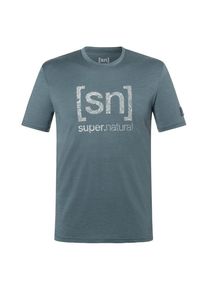 super.natural Logo Lines Bio Jersey Tee Merinoshirt Herren (Gr 56 - XXL |grau)