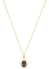 Amor Damen Kette mit Anhänger "2039082", Silber 925 (Sterlingsilber), L: 45cmgelbgoldfarben, kristallweiß, grau, Silber 925 (Sterlingsilber),