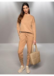 Heine Damen Strickpullover "Pullover", braun, Gr. 44, unifarben, 50% Viskose, 28% Polyester, 22% Polyamid, Pullover