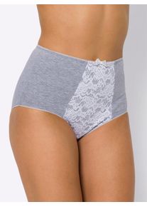 Damen Taillenslip, Gr. 40, grau, 84% Baumwolle, 11% Polyester, 5% Elasthan, Unterhosen