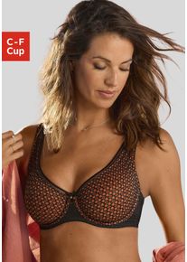 Nuance Damen Minimizer-BH, Gr. 95, braun, Spitze, Obermaterial: 88% Polyamid, 12% Elasthan, klassisch, BHs, mit Bügel und modischer Spitze