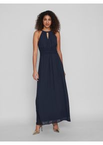 Vila Damen Maxikleid "VIMILINA HALTERNECK MAXI DRESS - NOOS", blau, modisch, Gr. 34, unifarben, Web, Obermaterial: 100% Polyester, Kleider