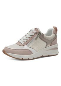 Tamaris Damen Keilsneaker, Gr. 38, rosa, Lederimitat, unifarben mit Farbeinsätzen, sportlich, Schuhe, Freizeitschuh, Halbschuh, Schnürschuh mit