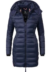 Marikoo Damen Steppmantel "Abendsternchen", blau, casual, Gr. S, kontrastfarbene Details, Oberstoff: 100% Nylon, Futter: 100% Polyester, Wattierung: