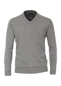 Casamoda Herren Strickpullover "Casamoda Pullover uni", grau, Gr. XL, 100% Baumwolle, Pullover