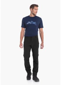 Schöffel SCHÖFFEL Herren Zip-away-Hose "Pants Folkstone Zip Off", grau, sportlich, Gr. 57, Oberstoff: 89% Nylon 11% Elasthan, Hosen