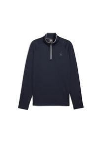 Puma Herren T-Shirt "Waffle Golf-Fleece mit viertellangem Reißverschluss Herren", blau, Gr. M, clean, Obermaterial: 100% Polyester, Shirts