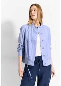 Cecil Damen Kurzjacke, blau, casual, Gr. XXL, unifarben, Web, 100% Baumwolle, Jacken, aus reiner Baumwolle