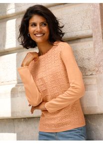 Classic Basics Damen Strickpullover "Ajour-Pullover", rot, Gr. 38, unifarben, 100% Polyacryl, Pullover