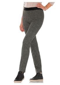 Stehmann Damen Schlupfhose, braun, Gr. 40, gemustert, Hahnentrittmuster, unifarben, mehrfarbig, 84% Polyester, 12% Viskose, 4% Elasthan, Hosen